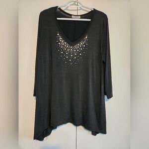Only‎ 9 Black Embellished Top